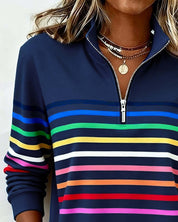 Half-Zip Rainbow Hoodie