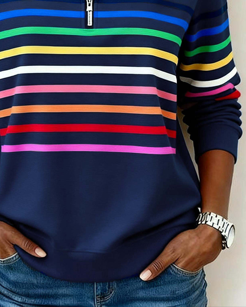 Half-Zip Rainbow Hoodie