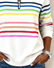 Half-Zip Rainbow Hoodie