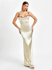 Fiorella | Satin Maxi Dress