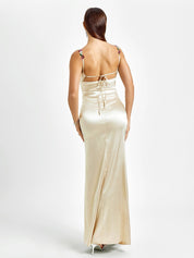 Fiorella | Satin Maxi Dress
