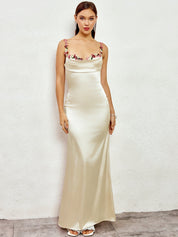 Fiorella | Satin Maxi Dress
