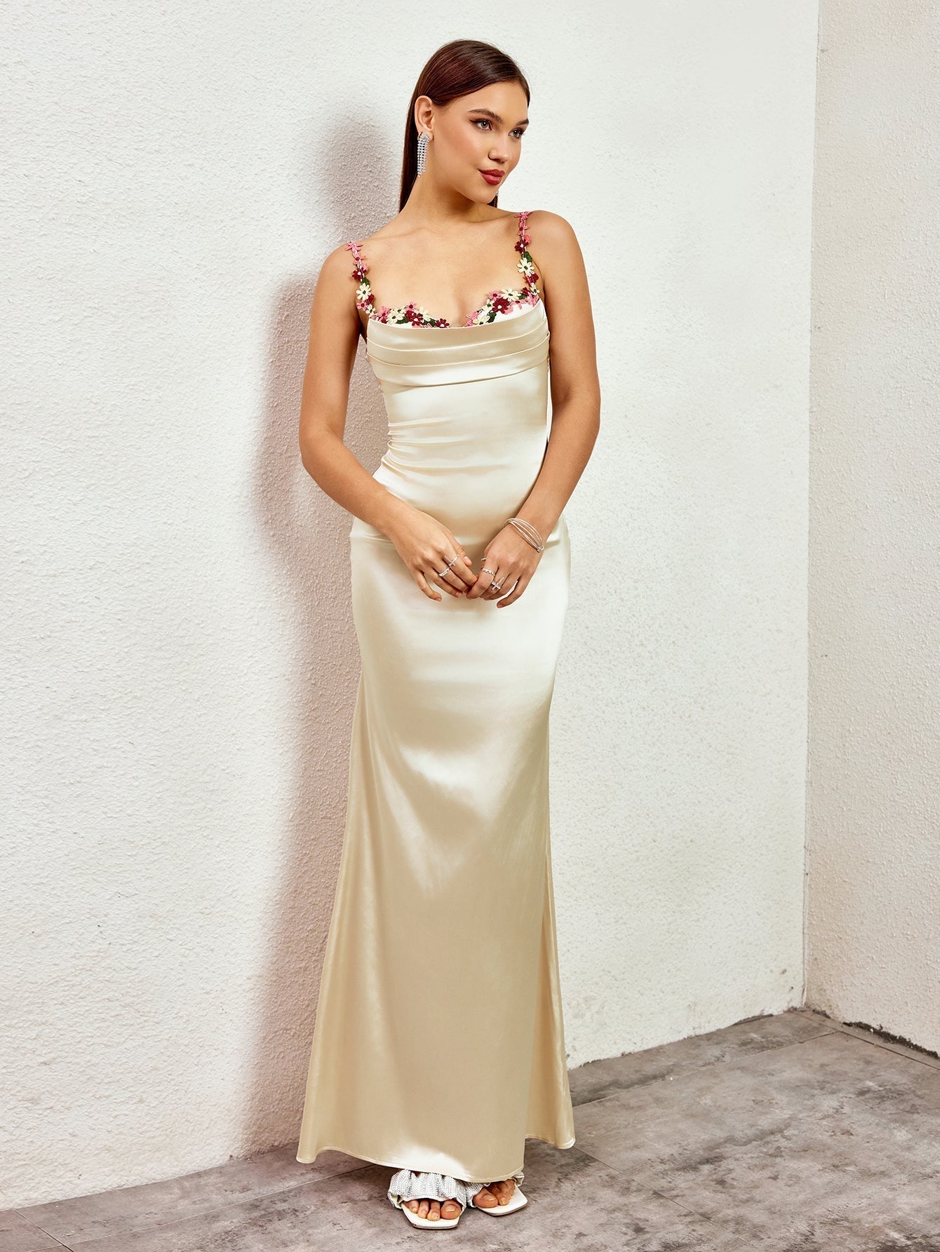 Fiorella | Satin Maxi Dress