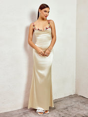 Fiorella | Satin Maxi Dress