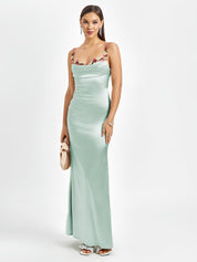 Fiorella | Satin Maxi Dress
