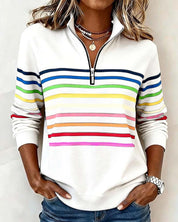 Half-Zip Rainbow Hoodie