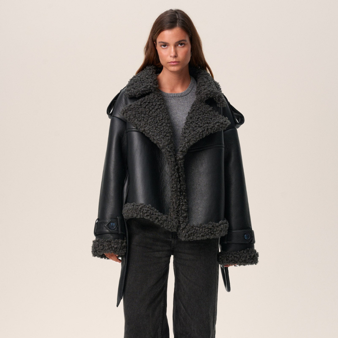 Clara | Belted Shearling Coat