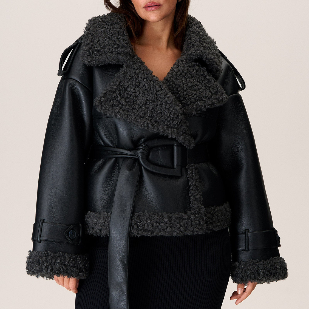 Clara | Belted Shearling Coat