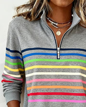 Half-Zip Rainbow Hoodie