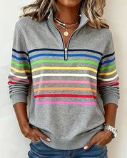 Half-Zip Rainbow Hoodie
