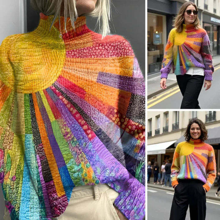 Mila | Vibrant & Colourful Turtleneck Sweater