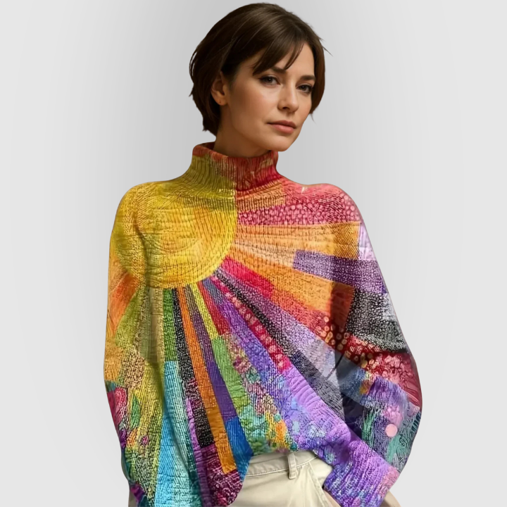 Mila | Vibrant & Colourful Turtleneck Sweater