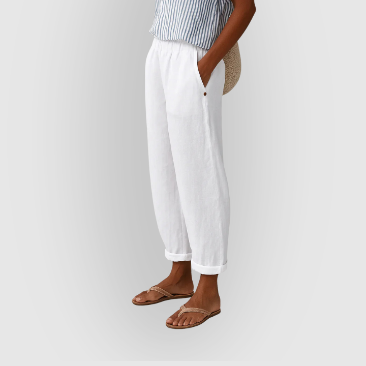 Edith | Breathable Linen-Cotton Trousers