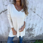 Leona™ | Relaxed V-Neck Knit Tunic