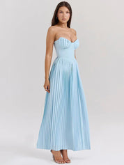 Katarina | Strapless Pleated Dress