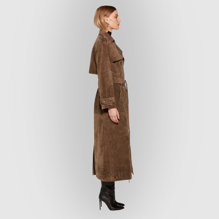 Georgia | Faux Suede Trenchcoat