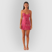 Sequin Cami | Magenta Mini Dress