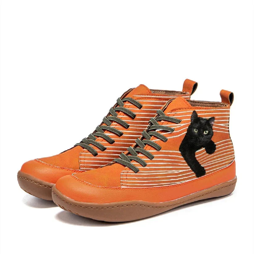 Tilly | Leather Ankle Boots for Cat Lovers